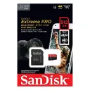 SANDISK EXTREME PRO 512GB MICRO SDCX UHS-I CARD 200MB/s WITH ADAPTOR