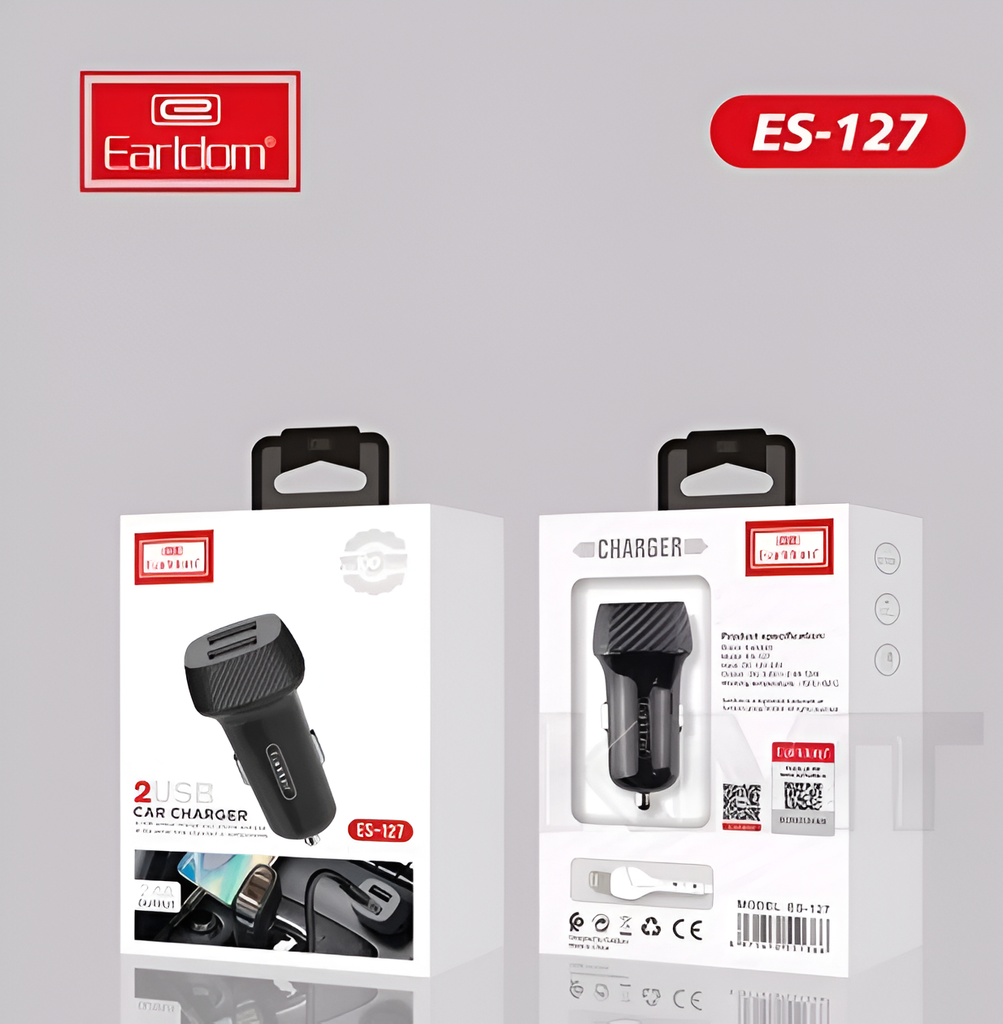EARLDOME ES-127 CAR CHARGER WITH LIGHTNING CABLE