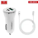 EARLDOM ES-KC4 CAR CHARGER WITH TYPE-C TO LIGHTNING CABLE