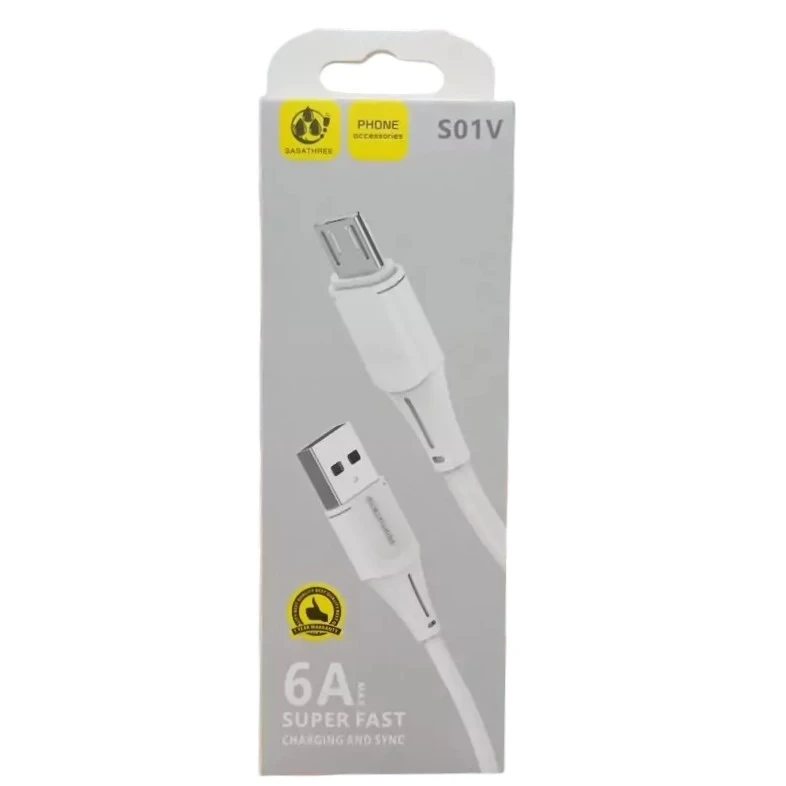 SASATHREE S01V  6A  USB TO MICRO CABLE