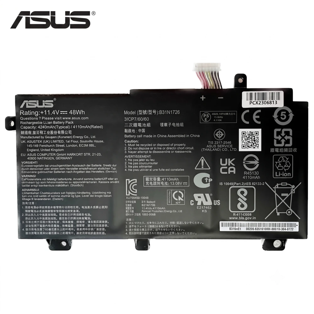 ASUS TUF A15 FA507NU FX504GE FX505DY TUF504GD TUF505DY TUF554GE TUF565GD LAPTOP BATTERY B31N1726