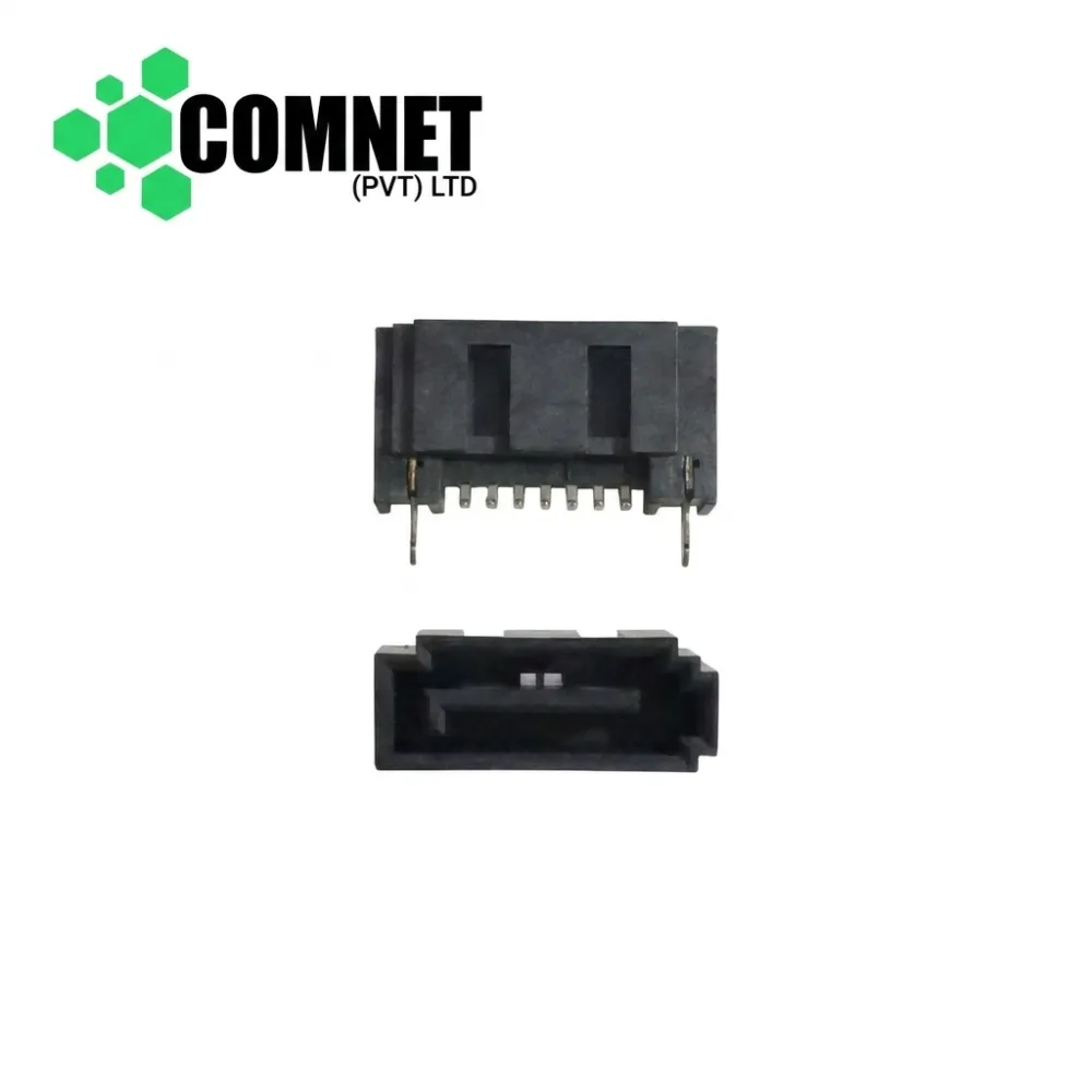 SATA 7-PIN MALE STRAIGHT DIP PCB CONNECTOR FOR HDD SSD