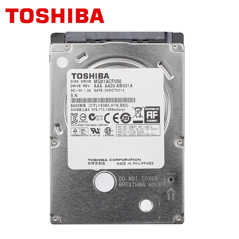 Toshiba 500GB 2.5 Laptop Hdd Disk