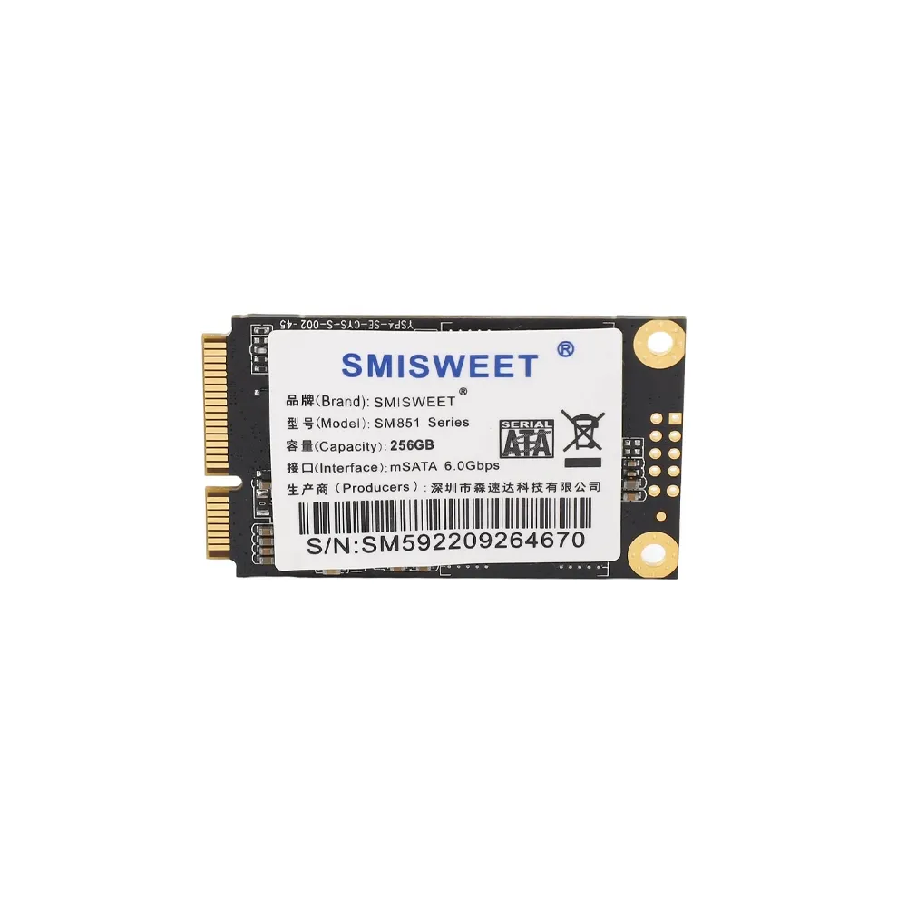 SMISWEET 256GB M-SATA  HIGH SPEED SSD DRIVE (SM851 SEIRIES)