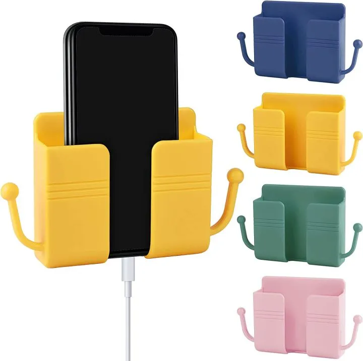 PHONE HOLDER WITH HOOK WALL MOUNT STICKY ON WALL STAND MOUNT