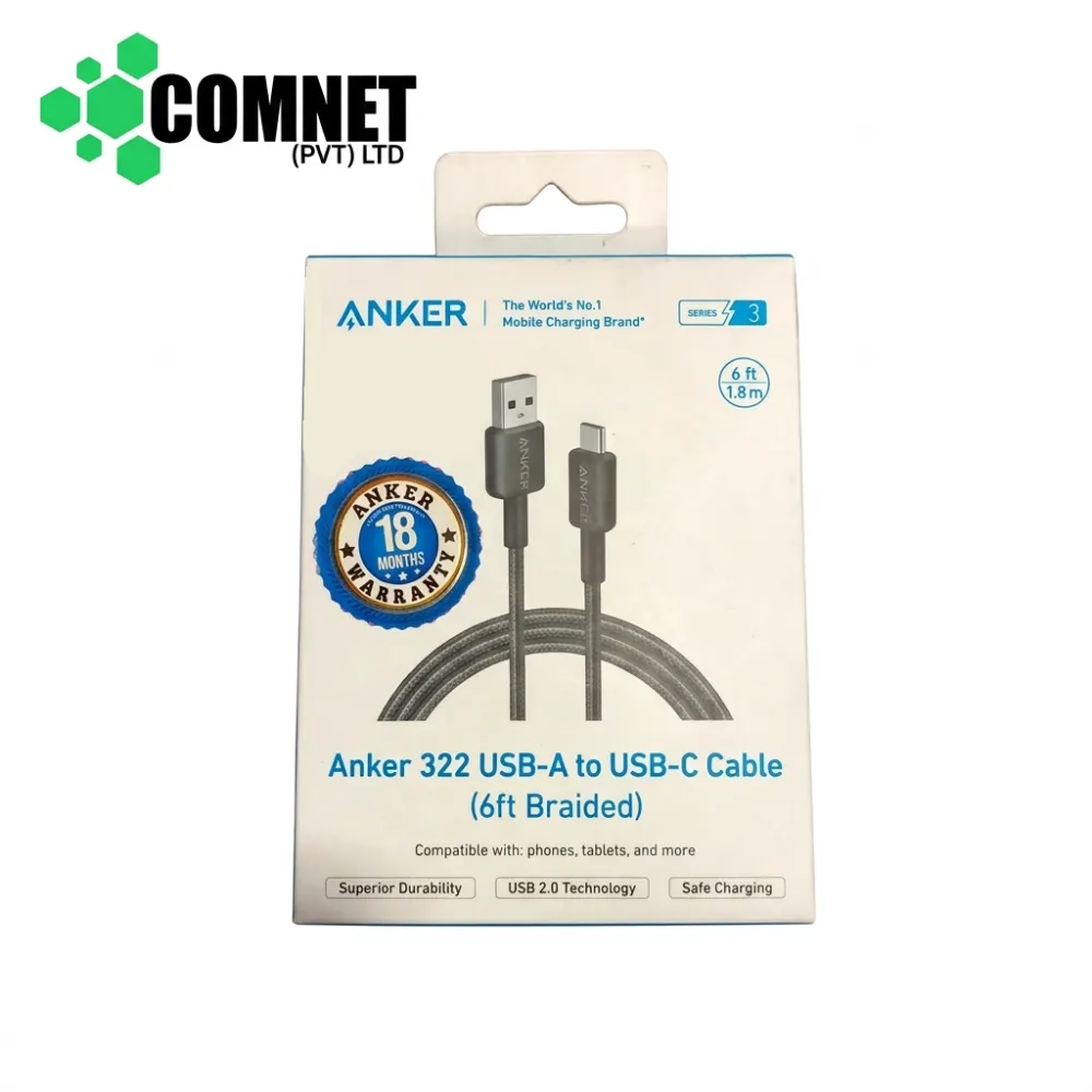 ANKER USB TO TYPE C CHARGING CABLE (6FT)