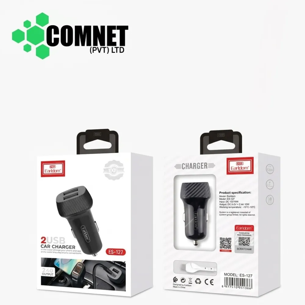 EARLDOME ES-127 CAR CHARGER WITH TYPE-C CABLE