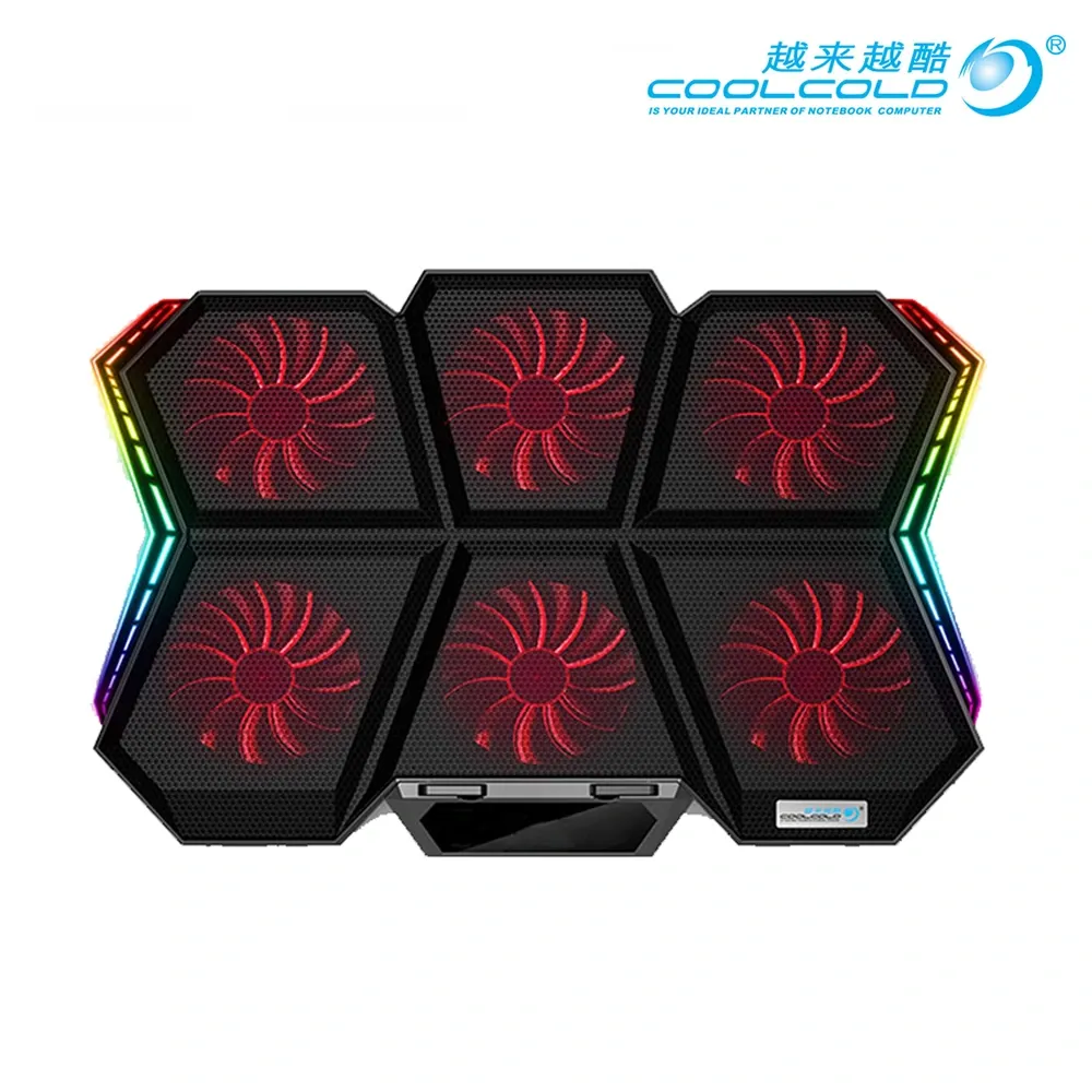 COOLCOLD K40 6 FAN AUTO RGB LAPTOP COOLER PAD